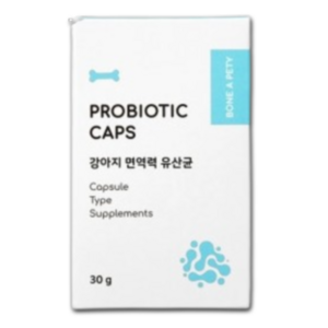 [본아페티] 프로바이오틱스 캡스 강아지 애견 반려견 60정 2개, 장건강/유산균, 30g
