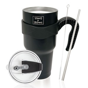 1+1 트렌타 스텐텀블러 4종세트 보온보냉 대용량 텀블러, 900ml 2개, 블랙