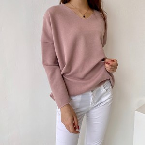UPSS 업쓰 여성용 긴팔 가을 가오리핏 니트