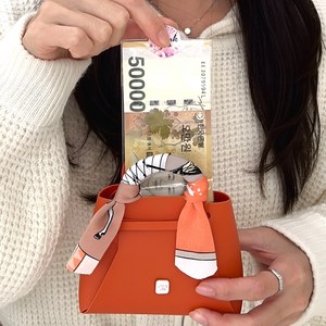 클라르떼 부모님 용돈 고급 선물 박스 가방, 아이보리, 1개