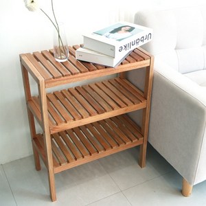 초록씨 수납선반 원목 정리대 3단선반 500, 1개