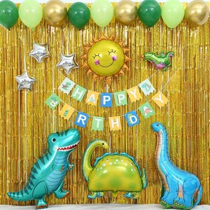 [피앤비유니티]어린이 파티커튼 생일풍선모음, 07)쥬라기공룡 파티커튼 생일세트