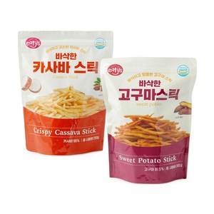 [이더스] 바삭한 고구마 카사바 스틱 2종, 2개, 250g