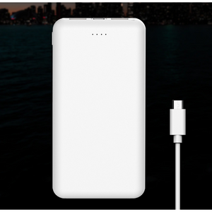 상세페이지 참조 가벼운 USB 2포트 대용량 보조배터리 10000mAh 5핀 C타입 2in1케이블 + 8핀젠더 포함, 화이트
