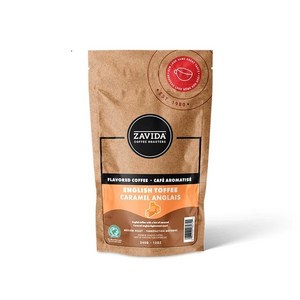 캐나다 자비다 잉글리쉬 토피/홀빈 원두커피 (340g)/English Toffee Coffee/ZAVIDA, 1개, 340g, 홀빈(분쇄안함)