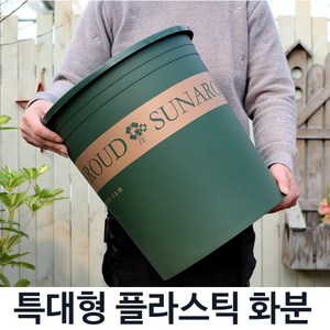 모스그린 플라스틱화분 특대형 화분 슬릿 분갈이, 화분(받침대 포함)오렌지, 6호