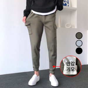 이브컴퍼니 남성용 밴딩 스판 기모 카고 조거 바지 팬츠 26-34 3컬러 (3093-1)