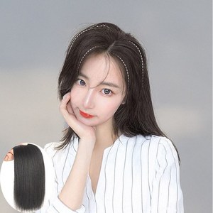 뷰티레벤 정수리 옆머리 볼륨 모량 업그레이드 헤어피스 2p, 2개, 블랙