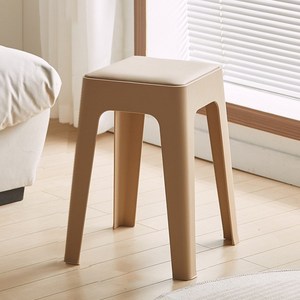 이엔비 쿠션 스툴 인테리어 간이 의자, 4개, 베이지