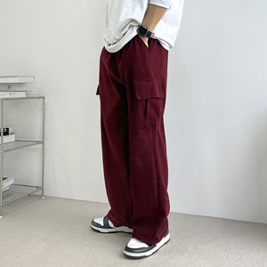 로니제이 일반 기모 남녀공용 골덴 팬츠 Y2K 코듀로이 카고 조거 밴딩 와이드 팬츠