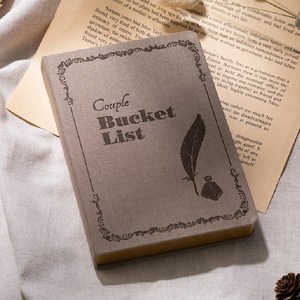 비유어산타 커플 버킷 리스트 노트, 애쉬브라운, 1개