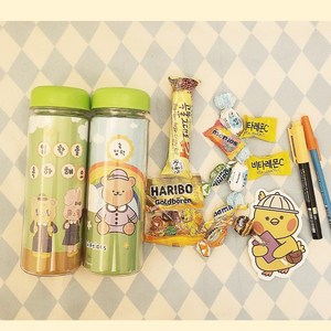 졸업 입학 선물 텀블러 간식세트, 1개, 500ml, 입학 곰돌이 간식세트 케이스포장