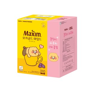 [동서식품] 맥심 모카골드 마일드 210T + 카카오 춘식이 파우치, 12g, 210개입, 1개