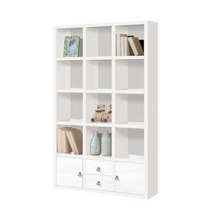 신가구갤러리 4자 5단 서랍형 책장, 화이트
