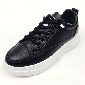 순이의신발장 5cm 키높이 발편한 통굽 여성 화이트 스니커즈 흰색 가죽 여자 운동화