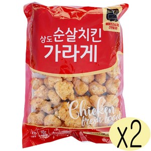 상도푸드 순살치킨가라아게 (다리살) 1kg 치킨텐더 치킨너겟, 2개