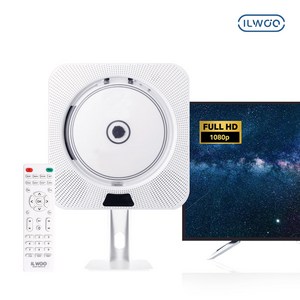 일우 벽걸이 DVD플레이어5 IW-CT08 블루투스 스피커 FM라디오 USB 리모컨