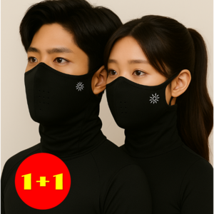 요크 자외선 차단 쿨 마스크 1+1, 블랙, 1개, 2매입