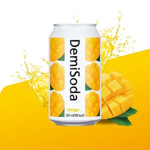 데미소다 저탄산 과즙음료 데미소다 망고, 350ml, 24개