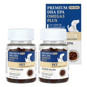펫시딘 강아지 DHA EPA 오메가3 두뇌 건강 영양제, 2개, 두뇌건강