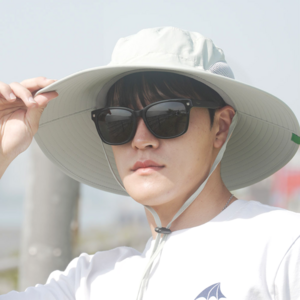 박스비 햇빛차단 대두 등산 낚시 캠핑 모자 벙거지모자 챙모자, 라이트그레이