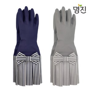 명진 코코리본 레이온 장갑 프리미엄 고무장갑 (당일출고_), 1개, 남색