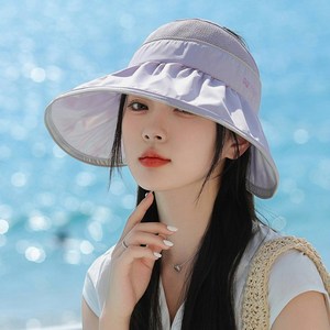 스타일아유 썬캡 얼굴 작아보이는 챙넓은 통기성 좋은 바이져 패션 경량 휴가용 모자 레저 모자 CA0096