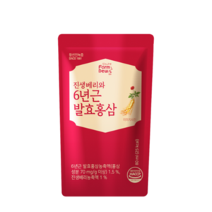 팜듀 건강즙 진생베리 6년근 발효홍삼 100ml 30개 1박스 참선진 녹즙 홍삼음료