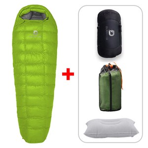 듀라맥스 머미형침낭 극동계침낭 동계침낭 구스침낭 입체봉제 거위털, 2500g, 1개, 그린