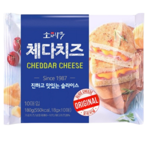 소와나무 동원 체다치즈 오리지널 18g(10매) [냉장배송], 1개, 180g