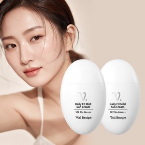 바이알레시피 촉촉한 수분핏 블루라이트 차단 이지워셔블 선크림 SPF 50+ PA++++, 2개, 40ml