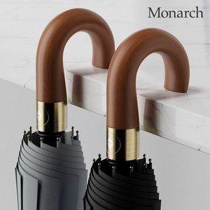 Monarch 원목 손잡이 고급형 자동 우산