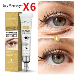 JoyPretty 다크서클 눈밑꺼짐 주름 붓기 폴리펩타이드 아이크림 눈가살리기 아이크림 컨실러 눈가주름 미백, 20g, 6개