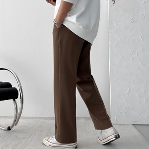 더업 남성용 구김이 없는 링클프리 세미와이드 밴딩 스판 와이드슬랙스