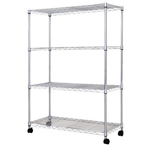 코랙 선반형 철제선반 4단 120 x 34 cm H 120cm, 실버 4단 120 x 34 cm H 120cm
