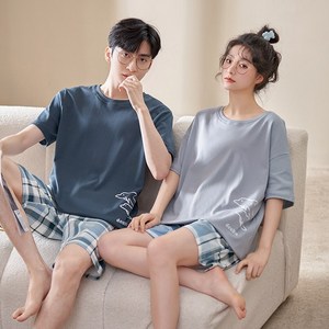 ANYOU 여름커플잠옷세트 홈웨어여름잠옷세트 신혼 부부 커플잠옷 상하의 세트