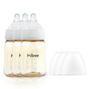 하이비 PPSU 배앓이방지 젖병 170ml 트리플팩, LL(9개월이상), 화이트, 3개