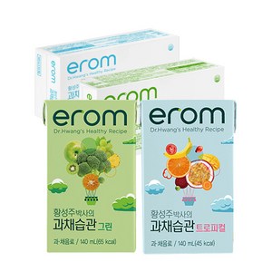 이롬 황성주박사의 과채습관 140ml 트로피컬 1박스 + 그린 1박스, 48개