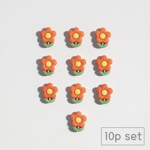 84x84 인테리어 소품 현관문 냉장고자석 마그네틱, 오렌지플라워10p