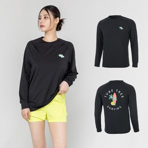 남여공용 커플 긴팔 래쉬가드 오버핏 비치웨어 상의 체형보정 빅사이즈 수영복