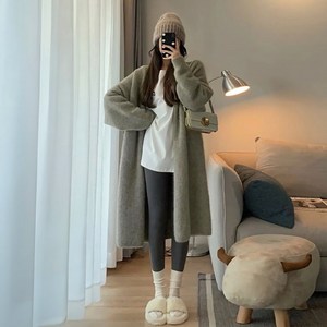 공감메이트 여성 심플 루즈핏 롱 가디건