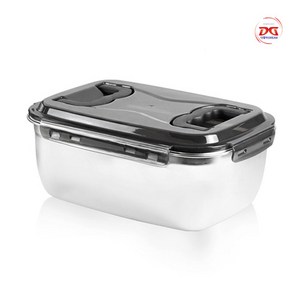 퀸센스 데이세븐 반투명 사각밀폐 스텐김치통 5.5ℓ, 1개