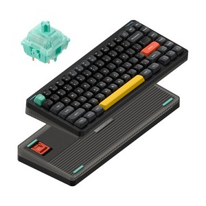 NUPHY Halo75 V2 기계식 키보드 민트축 블루투스 유선 무선, 옵시디언 블랙, Halo75 V2(영문 각인), 제조사축