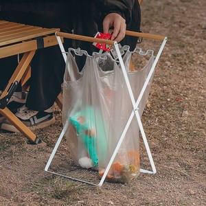 고급 캠핑용 쓰레기봉투 걸이, 화이트