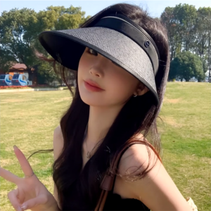 라이콘스 여름 여성 자외선 차단 썬캡 라탄 모자