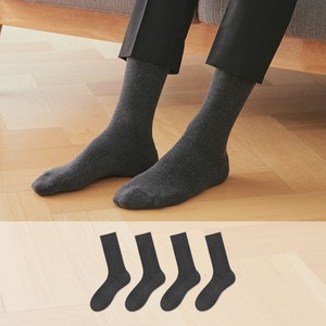 [필로이] 남자 도톰한 이중 쿠션 신사 정장 양말 4켤레 세트