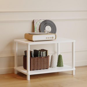 워너픽 다용도 선반 진열장, 2단, 화이트