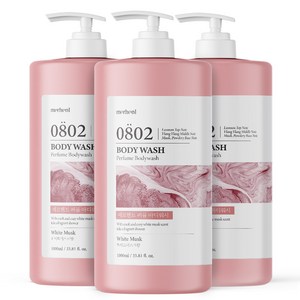 1+1+1 메르헨트 퍼퓸 대용량 바디워시 1L 화이트머스크향 바디클렌저 약산성 퍼퓸 향기좋은, 3개