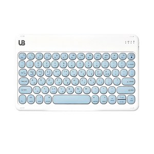 UB 동글 슬림 블루투스 키보드 BK2, 블루, 라지