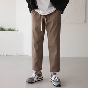 융 기모 면 테이퍼드 밴딩 스판 팬츠(3color)